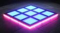 Futuristic technology is represented by an abstract data network and a digital glowing grid