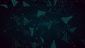 Futuristic technology style. Data connection concept. Network connection structure. Abstract geometrical tangles background.