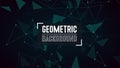 Futuristic technology style. Data connection concept. Network connection structure. Abstract geometrical tangles background.