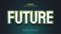 Futuristic Text Style with Glowing Neon Effect