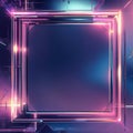 Futuristic theme background on square template with copy space for text in pastel neon color tones Royalty Free Stock Photo