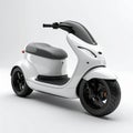 Futuristic ThreeWheel Electric Scooter on White Royalty Free Stock Photo