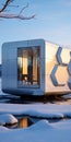 Futuristic Tiny Home Cube: Unique Design, Portable And Reflective