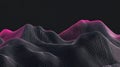 Futuristic Topography Waveform Landscape with Glowing Magenta Light Royalty Free Stock Photo