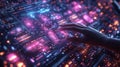 Futuristic touchscreen interface - generative ai