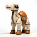 Futuristic Toy Camel In Orange And Brown - High Resolution Cad Design