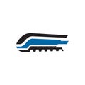 Futuristic train logo design vector template Royalty Free Stock Photo