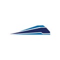 Futuristic train logo design vector template Royalty Free Stock Photo