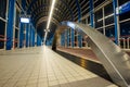 Futuristic trainstation and  tunnel with depth - vision Royalty Free Stock Photo