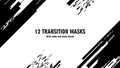 12 futuristic transition masks. Abstract motion graphics and animated background