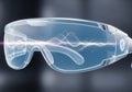 uturistic transparent goggles with a sleek design feature a digital Royalty Free Stock Photo