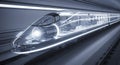 Futuristic Transparent HighSpeed Train Concept in a Modern Tunnel Environment Royalty Free Stock Photo