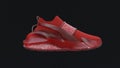 This is the futuristic and trendy red rubber shoes that is soft and comfortable