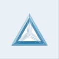 Futuristic Triangle Tech Logo Royalty Free Stock Photo