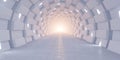Futuristic tunnel with bright light Royalty Free Stock Photo