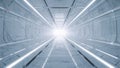 Futuristic Tunnel with Bright Light Royalty Free Stock Photo