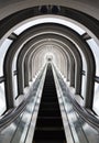 Futuristic tunnel and escalator Royalty Free Stock Photo