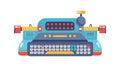 Futuristic Typewriter Keyboard, Advanced Writing Interface, vector design Generative AI Royalty Free Stock Photo