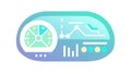 Futuristic UI Dashboard with Data Gauges and Charts, vector design Generative AI Royalty Free Stock Photo