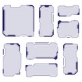 Futuristic UI Elements Set - Sci-Fi Interface Frames Royalty Free Stock Photo