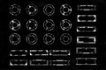 Futuristic UI and HUD Elements Vector Set Royalty Free Stock Photo