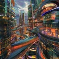 Futuristic Urban Dreamscape AI Generative