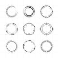 Futuristic user interface circle elements set Royalty Free Stock Photo