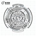 Futuristic user interface circle elements set Royalty Free Stock Photo
