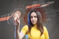 Futuristic user interface concept. Head up Display Royalty Free Stock Photo