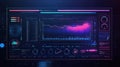 Futuristic user interface displaying data analytics dashboard Royalty Free Stock Photo