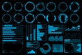 Futuristic user interface elements vector set Royalty Free Stock Photo