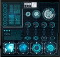 Futuristic user interface.HUD background outer space. Infographic elements. Digital data, business abstract background. Royalty Free Stock Photo