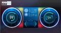 Futuristic user interface. HUD UI. Abstract virtual graphic touch user interface. HUD background outer space. Royalty Free Stock Photo