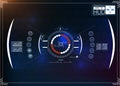 Futuristic user interface. HUD UI. Abstract virtual graphic touch user interface. HUD background outer space. Royalty Free Stock Photo