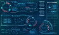 Futuristic User Interface. Virtual Graphic Touch UI for VR. HUD Infographic Elements for Motion Design