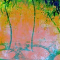 Futuristic Vibrant Dripping Watercolor Grunge Background Textile