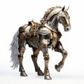 Futuristic Victorian Armored Horse: Mythological Realism In High Detail