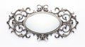 Futuristic Victorian Vintage Design Mirror In 8k Resolution On White Background
