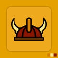 Futuristic viking helmet mascot design illustration. Sports team mascot logo type illustration