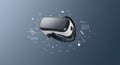 Virtual Reality Headset with Futuristic Digital Interface Royalty Free Stock Photo