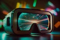 futuristic virtual reality headset vr glasses.digital game technology illustration Generative AI Royalty Free Stock Photo