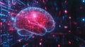 Futuristic vision illuminated brain showing advanced ai neural networks and technology integration