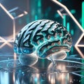 The Quantum Mind: A Futuristic Vision of AI-Enhanced Consciousness Royalty Free Stock Photo