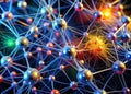 A Futuristic Visual Representation of Complex Electronic Synapses: A Digital Network Art Piece Royalty Free Stock Photo