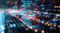 Futuristic Visualization of Quantum Computing in Action