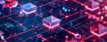 Futuristic visualization of Zero Trust Architecture in cybersecurity