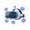Futuristic VR Headset 3D Render - Isolated Virtual Reality and Metaverse Concept Royalty Free Stock Photo