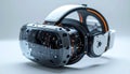Futuristic VR Headset with Transparent Casing Royalty Free Stock Photo