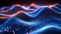Futuristic Wave of Digital Data Points Generative AI Royalty Free Stock Photo