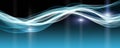 Futuristic wave panorama design illustration with lights Royalty Free Stock Photo